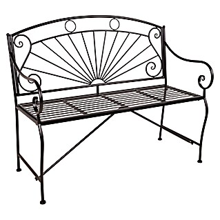 Garden Pleasure Gartenbank Pago (B x T x H: 111 x 55 x 96 cm, Stahl, Schwarz)