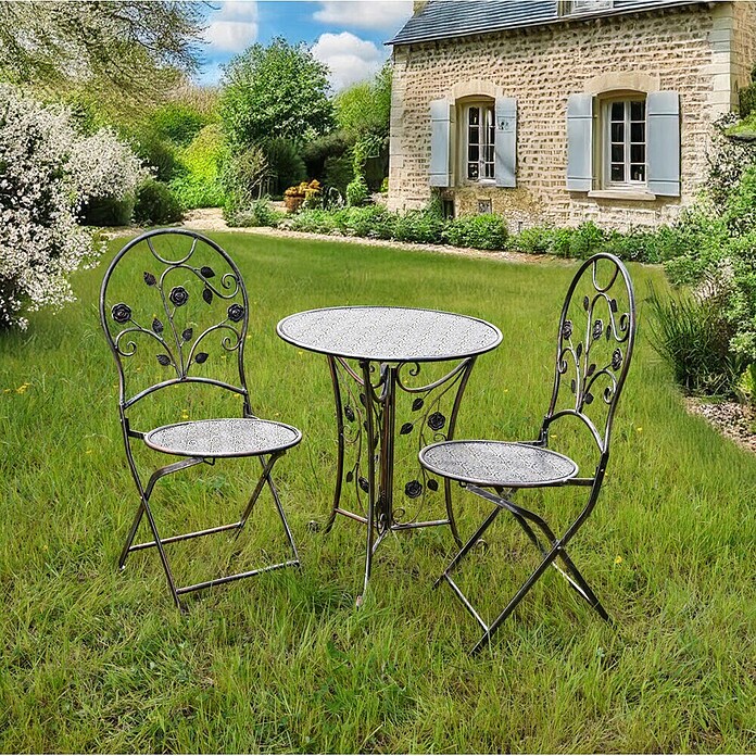 Garden Pleasure Balkonmöbel-Set Pinatubo (3 -tlg., Stahl, Bronzeton) | BAUHAUS