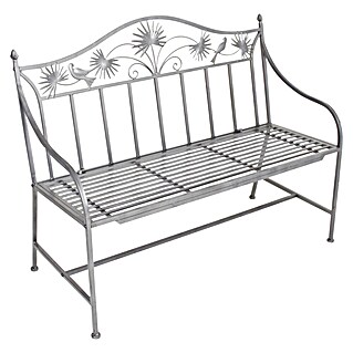 Garden Pleasure Gartenbank Talin (B x T x H: 111 x 52 x 84 cm, Eisen, Grau)