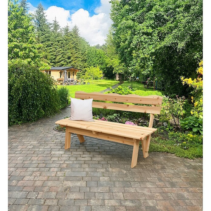 Garden Pleasure Gartenbank Rangun (B x T x H: 150 x 62 x 81,5 cm, Spießtanne, Hellbraun) | BAUHAUS