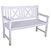 Garden Pleasure Gartenbank Malmö (B x T x H: 120 x 59 x 89 cm, Eukalyptus, Weiß, Max. Personenzahl: 2 Stk.) | BAUHAUS
