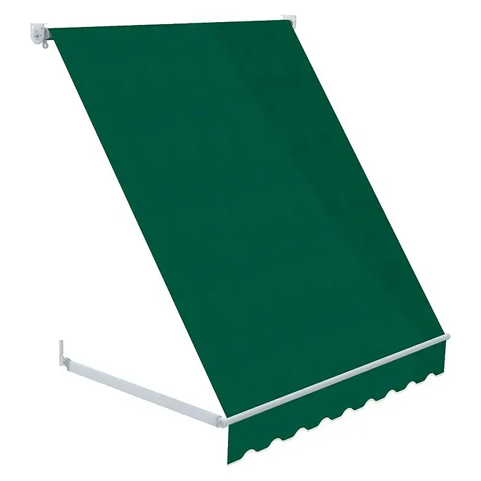 SmartSun Toldo ventana Essential - Verde, Ancho: 1,2 m, Caída: 1,2 m - Toldo verde para exteriores ofrece una protección solar óptima, añadiendo un toque elegante a cualquier casa.