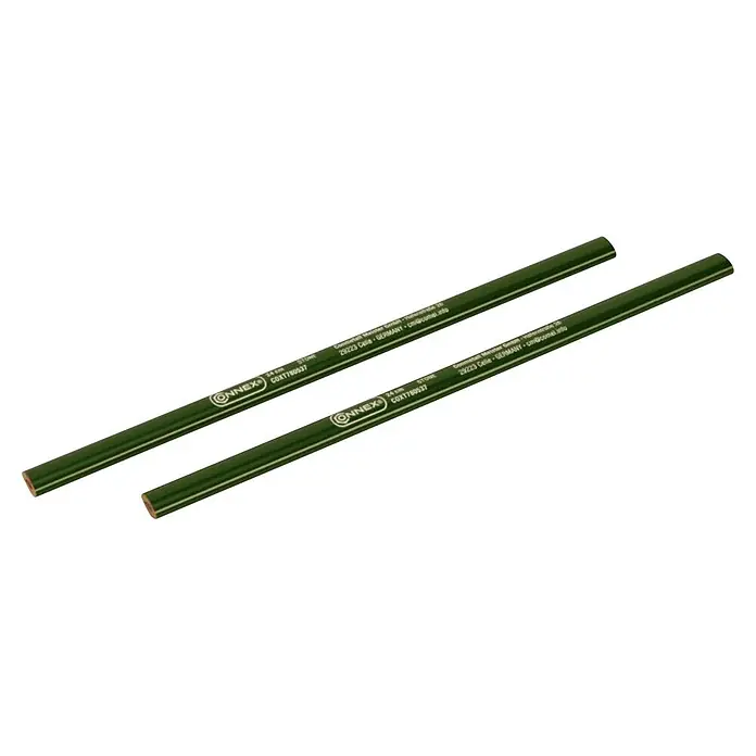 Connex Lápiz de carpintero COXT780537 - 240 mm, 2 ud. - Dos lápices de carpintero verde oscuro.