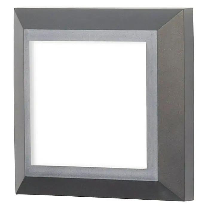 Forlight Aplique exterior LED Grove - 2 W, 3,8 x 12,5 x 12,5 cm, Antracita, IP65 - Lámpara de pared LED cuadrada gris para interiores, ideal para iluminar pasillos o como elemento decorativo.