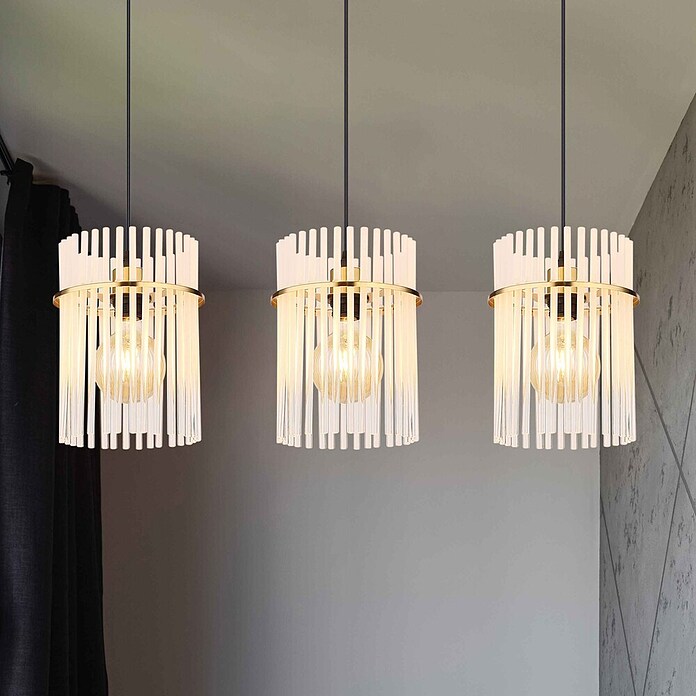 Globo Pendelleuchte Gorley (L x B x H: 800 x 200 x 1 400 mm, Gold) | BAUHAUS