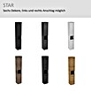 Camargue Star Hochschrank (30 x 30 x 181,6 cm, Grafit, Ausführung: Links)