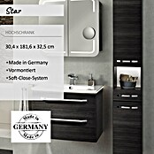 Camargue Star Hochschrank (30 x 30 x 181,6 cm, Darkoak, Ausführung: Links)