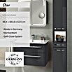 Camargue Star Hochschrank (30 x 30 x 181,6 cm, Grafit, Ausführung: Links)