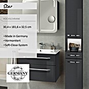 Camargue Star Hochschrank (30 x 30 x 181,6 cm, Grafit, Ausführung: Links)