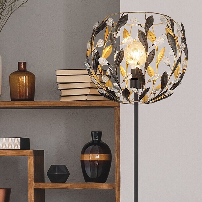Globo Stajaća svjetiljka Mika  (40 W, Visina: 1.570 mm, Crna, E27) | BAUHAUS