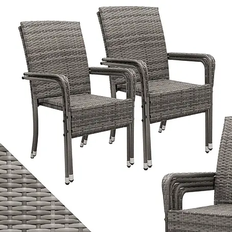 Juskys  Gartenstuhl-Set Yoro