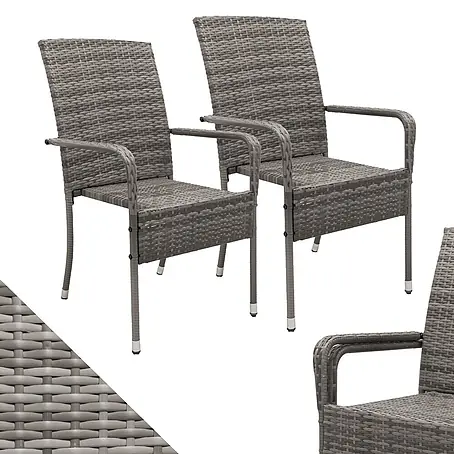 Juskys  Gartenstuhl-Set Yoro