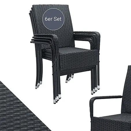 Juskys  Gartenstuhl-Set Yoro