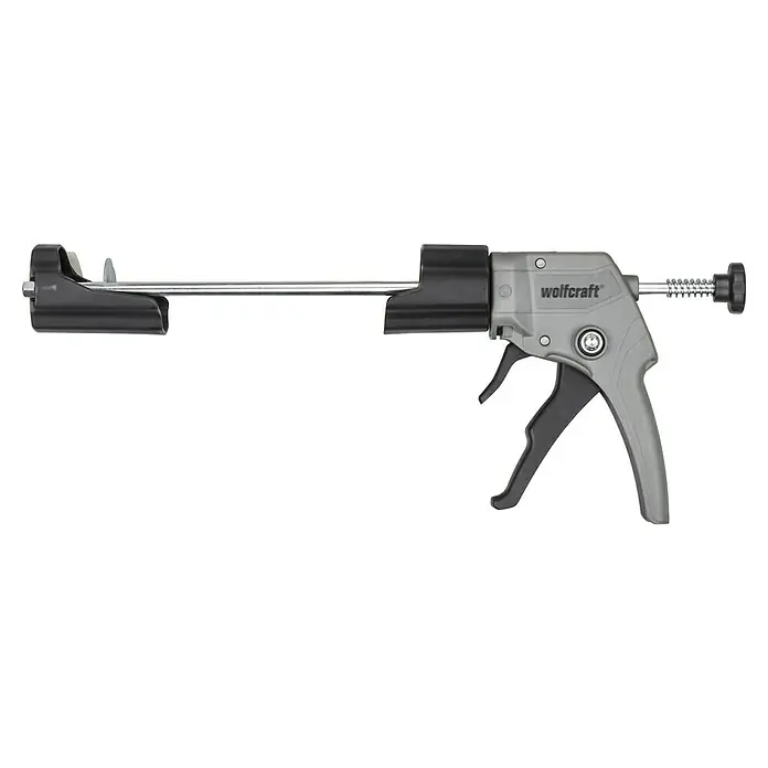 Wolfcraft Kartuschenpresse MG 611 - Geeignet für: Acryl - Wolfcraft Auspresspistole für Kartuschen mit robustem Design und ergonomischem Griff für präzises Dosieren und sauberes Arbeiten.