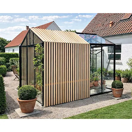 Bloomcabin  Gewächshaus Aluminium Limited Edition mit Accoya-Fusion