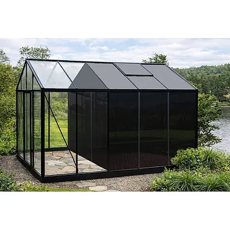 Bloomcabin  Gewächshaus Aluminium Klassik mit großem integrierten Stauraum