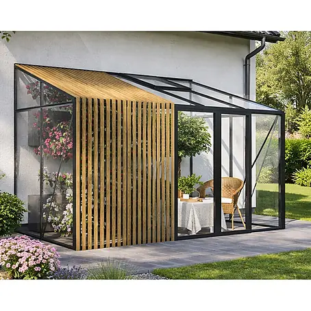 Bloomcabin  Gewächshaus Aluminium Wandgewächshaus mit Accoya-Fusion