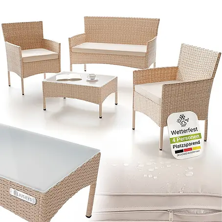 Juskys  Loungemöbel-Set Fort Myers