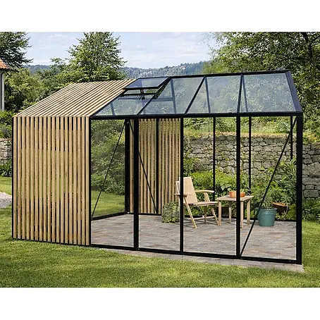 Bloomcabin  Gewächshaus Aluminium Limited Edition mit Accoya-Fusion