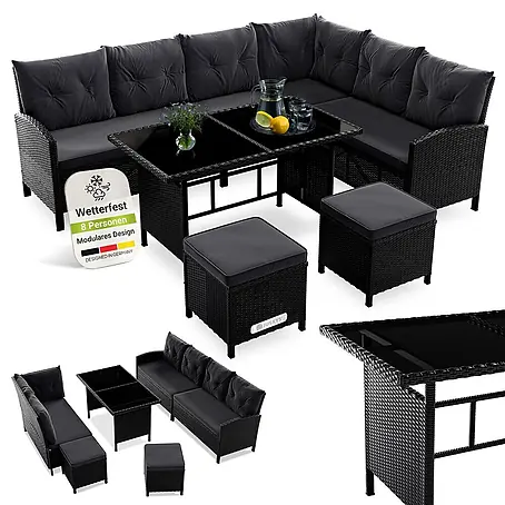 Juskys  Loungemöbel-Set Manacor