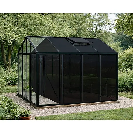 Bloomcabin  Gewächshaus Aluminium Klassik mit großem integrierten Stauraum