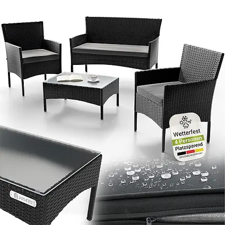 Juskys  Loungemöbel-Set Fort Myers