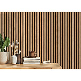 Akoestische panelen Acustico Eik Bruin Vilt (Natuur Eiken bruin vilt, l x b x d: 2.670 x 572,5 x 19 mm)