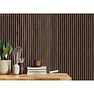 Akoestische panelen Acustico Walnoot Zwart Vilt (Walnoot Zwart vilt, l x b x d: 2.670 x 572,5 x 19 mm)