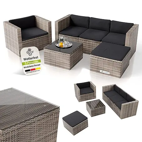 Juskys  Loungemöbel-Set Punta Cana