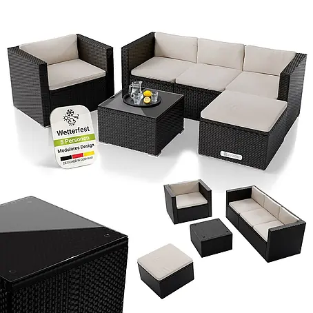 Juskys  Loungemöbel-Set Punta Cana