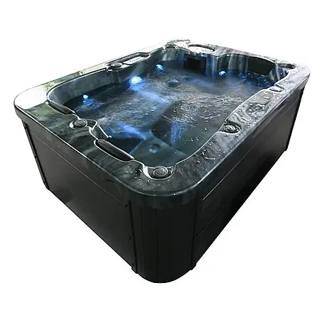 Home Deluxe Outdoor Whirlpool BLACK MARBLE Pure