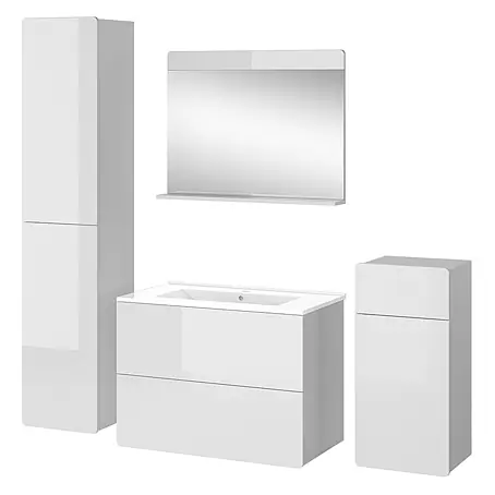 Vicco  Badmöbel-Set Izan Weiß 5 Teile