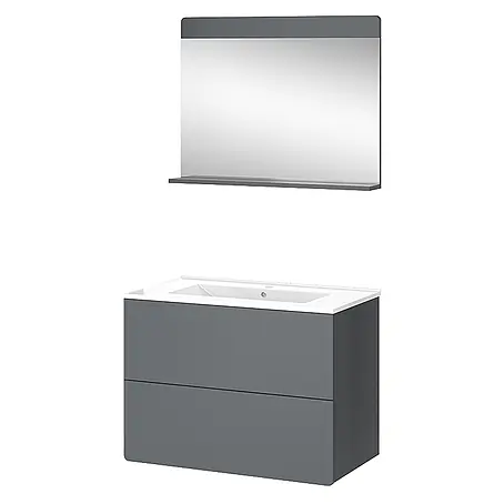 Vicco  Badmöbel-Set Izan Grau 3 Teile