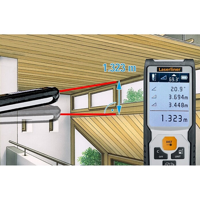 Laserliner Laserafstandsmeter LaserRange-Master i5 (Meetbereik: 0,05 - 50 m, Meetnauwkeurigheid: ± 1,5 mm) | BAUHAUS