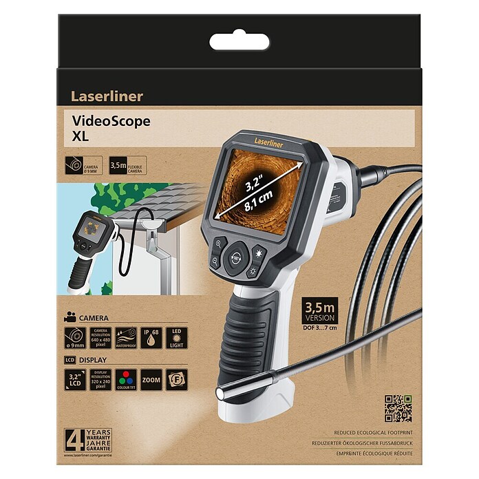 Laserliner Endoscoopcamera VideoScope XL (Lc-display, 3,5 meter kabel) | BAUHAUS