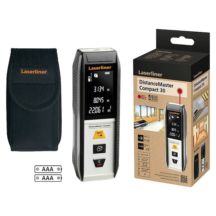 Laserliner Laserafstandsmeter DistanceMaster Compact 30 (Meetnauwkeurigheid: ± 2 mm, Max. werkbereik: 0,1 m - 30 m) | BAUHAUS