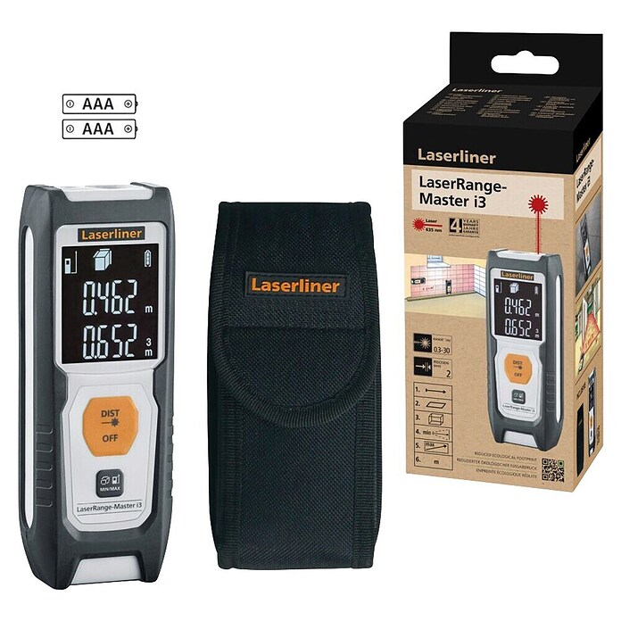 Laserliner Laserafstandsmeter LaserRange-Master i3 (Meetbereik: 0,3 - 30 m, Meetnauwkeurigheid: Gewoonlijk: ± 2 mm) | BAUHAUS