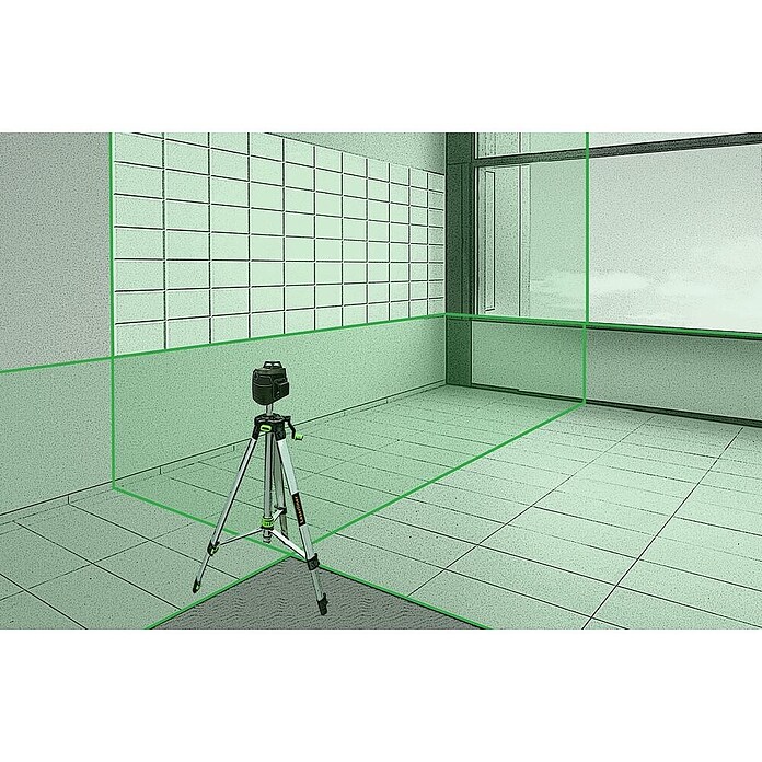 Laserliner Kruislijnlaser PocketPlane-Laser 3G Set 150 cm (3 lasercirkels, Met statief) | BAUHAUS