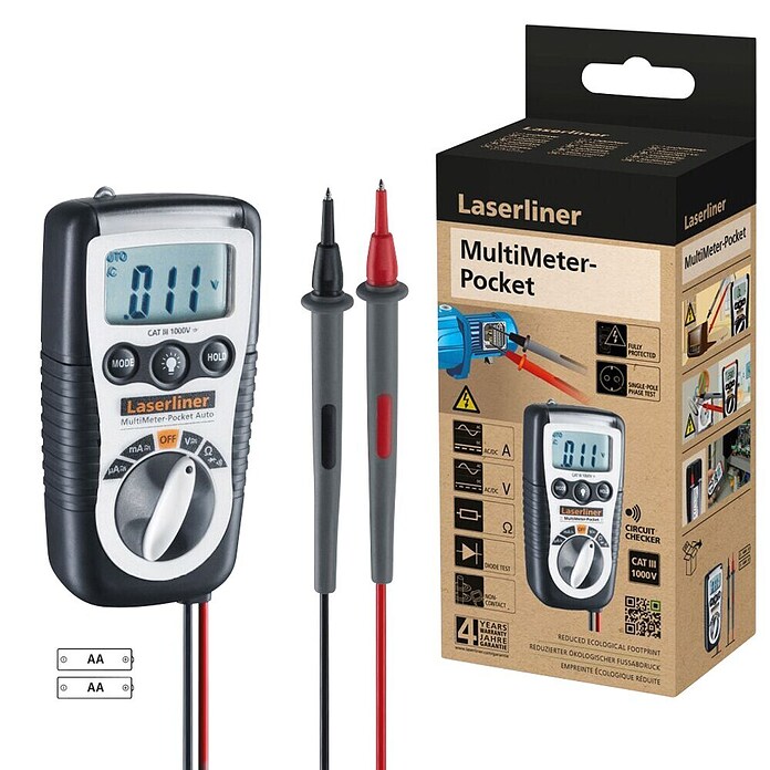 Laserliner Digitale multimeter MultiMeter-Pocket (Akoestisch signaal, IP64) | BAUHAUS