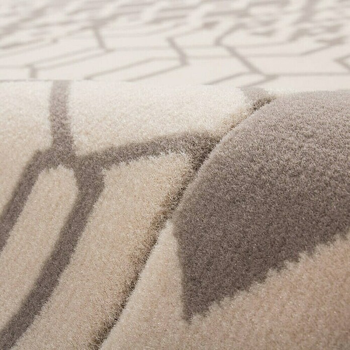 Kayoom Kurzflorteppich Lina 300 (Taupe, 150 x 80 cm)