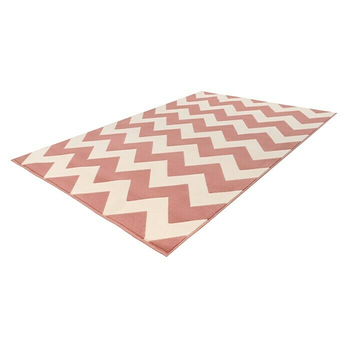 Kayoom Teppich mit Konturenschnitt Maroc (Elfenbein/Rosa, 290 x 200 cm)