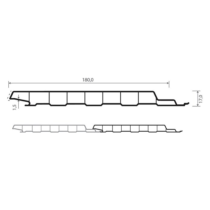 HB Composite Gevelplaat (l x b x d: 6.000 x 180 x 17 mm, Crème) | BAUHAUS