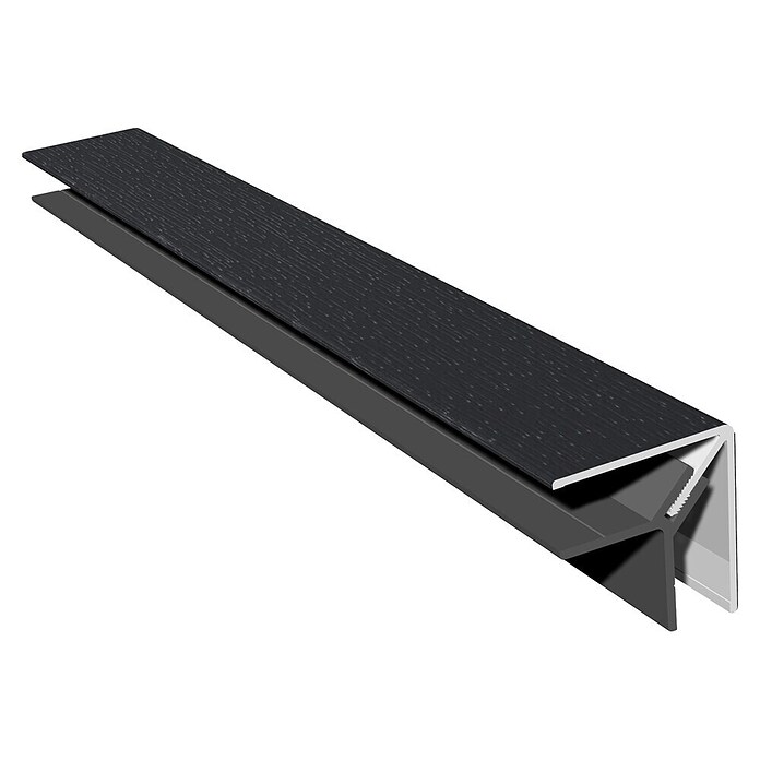 HB Composite Hoekprofiel 2-delig (l x b x h: 6.000 x 50 x 50 mm, Pvc, Antraciet) | BAUHAUS