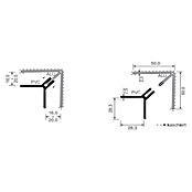 HB Composite Hoekprofiel 2-delig (l x b x h: 6.000 x 50 x 50 mm, Pvc, Antraciet) | BAUHAUS