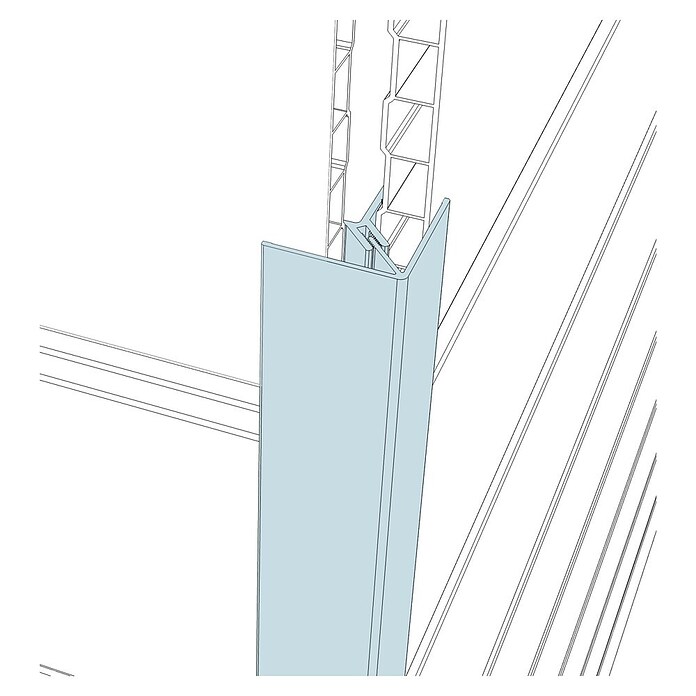 HB Composite Hoekprofiel 2-delig (l x b x h: 6.000 x 50 x 50 mm, Pvc, Antraciet) | BAUHAUS