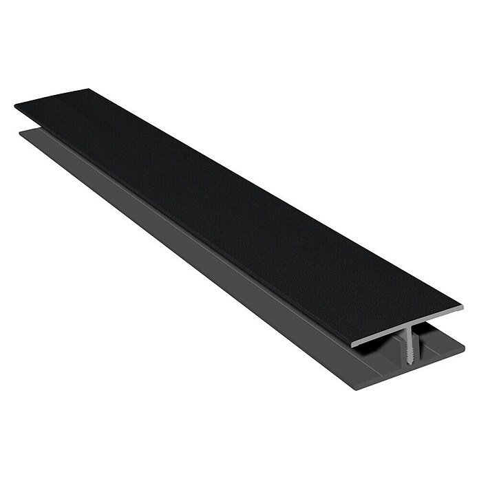 HB Composite H-profiel 2-delig (l x b x h: 6.000 x 50 x 17 mm, Pvc, Zwart) | BAUHAUS
