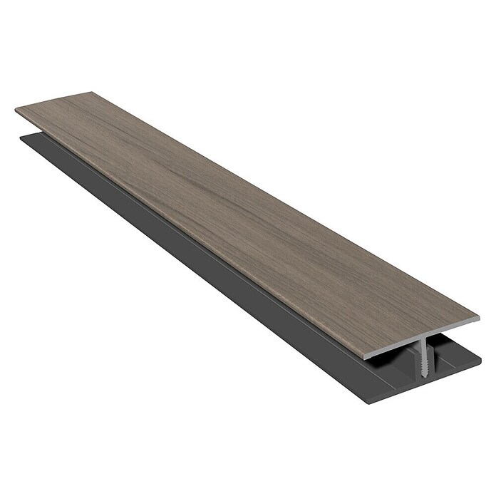 HB Composite H-profiel 2-delig (l x b x h: 6.000 x 50 x 17 mm, Pvc, Anteak) | BAUHAUS