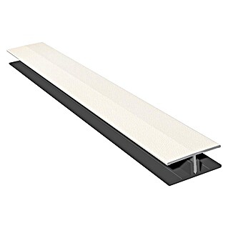 HB Composite H-profiel 2-delig (l x b x h: 6.000 x 50 x 17 mm, Pvc, Crème)