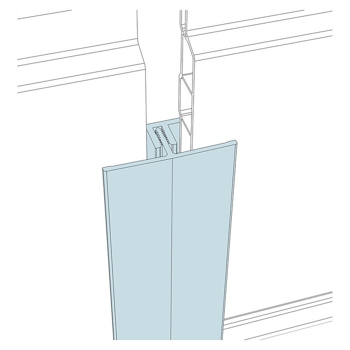 HB Composite H-profiel 2-delig (l x b x h: 6.000 x 50 x 17 mm, Pvc, Antraciet) | BAUHAUS