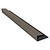 HB Composite U-profiel (l x b x h: 6.000 x 44 x 24 mm, Dikte: 17 mm, Pvc, Anteak) | BAUHAUS